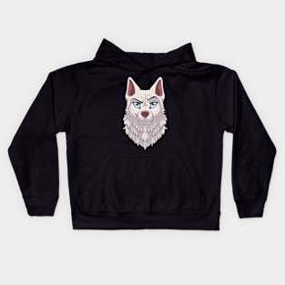 Confident / Cocky Expression White Husky Kids Hoodie